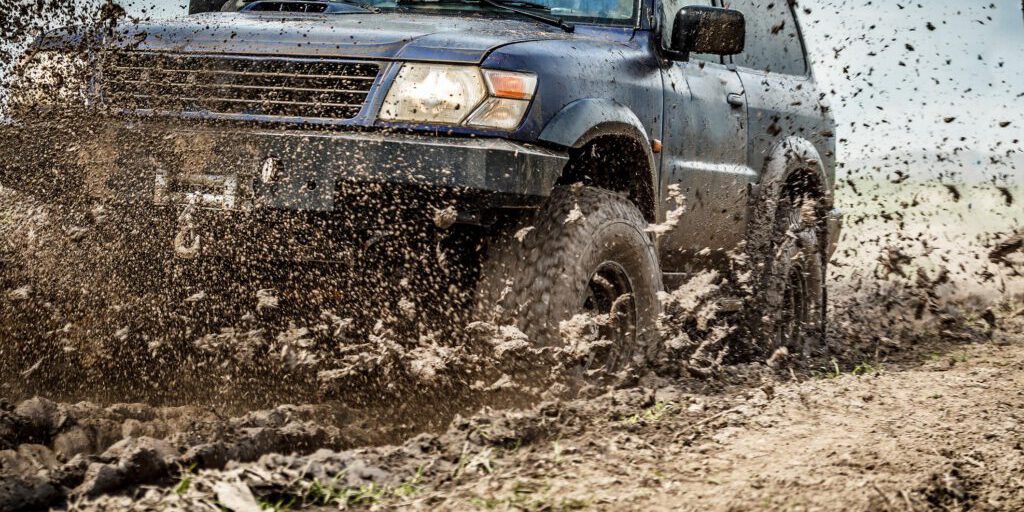 automobile in the mud